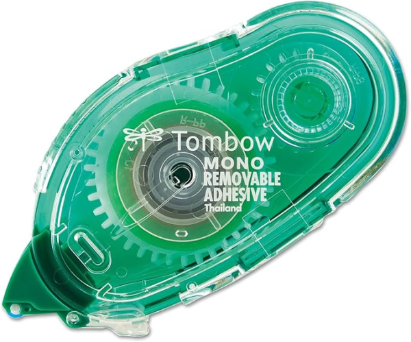 Tombow 62108 MONO Removable Adhesive Applicator, 1/3-Inch x 472-Inch , Roller