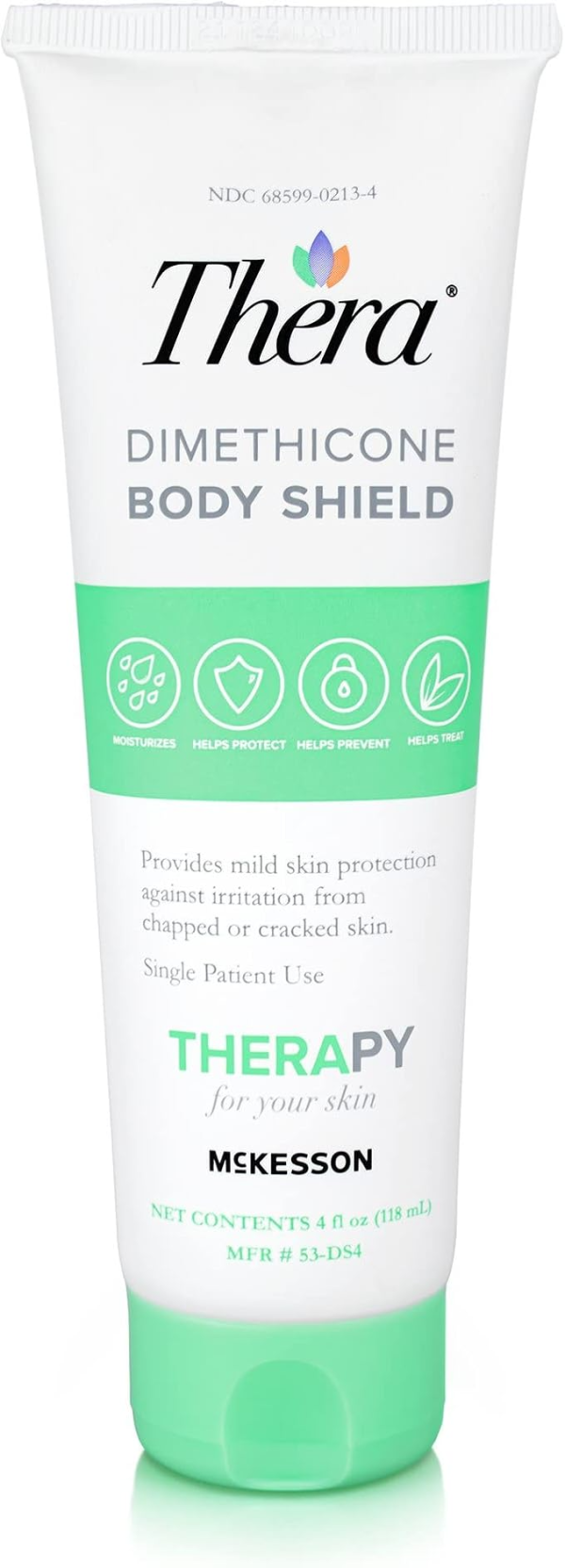 McKesson's Thera Dimethicone Body Shield Barrier Cream - Incontinence Skin Protectant Ointment, Diaper Rash, Scented - 4 oz, 1 Count